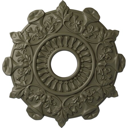 Ekena Millwork Preston Ceiling Medallion (Fits Canopies up to 4"), 17 1/2"OD x 4"ID x 1"P, Painted Turtle CM17PRPTF